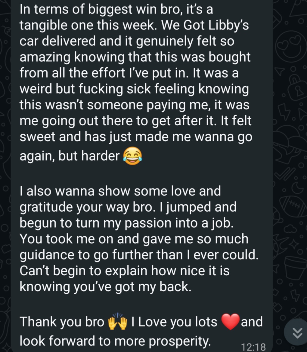 Mike describing the support that helped him grow his business